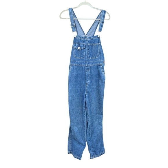 VTG 90s Y2K Xhilaration Cotton Denim Bib Overalls Medium Wash Pockets GUC Medium - Picture 1 of 9